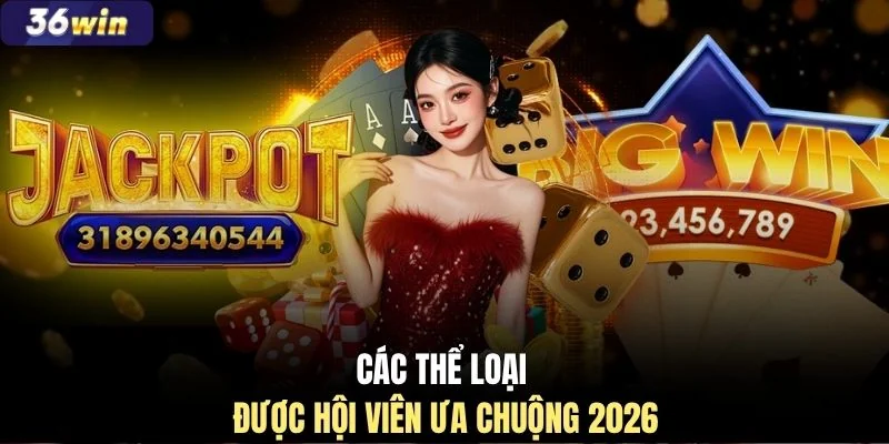 Các thể loại được hội viên ưa chuộng 2026